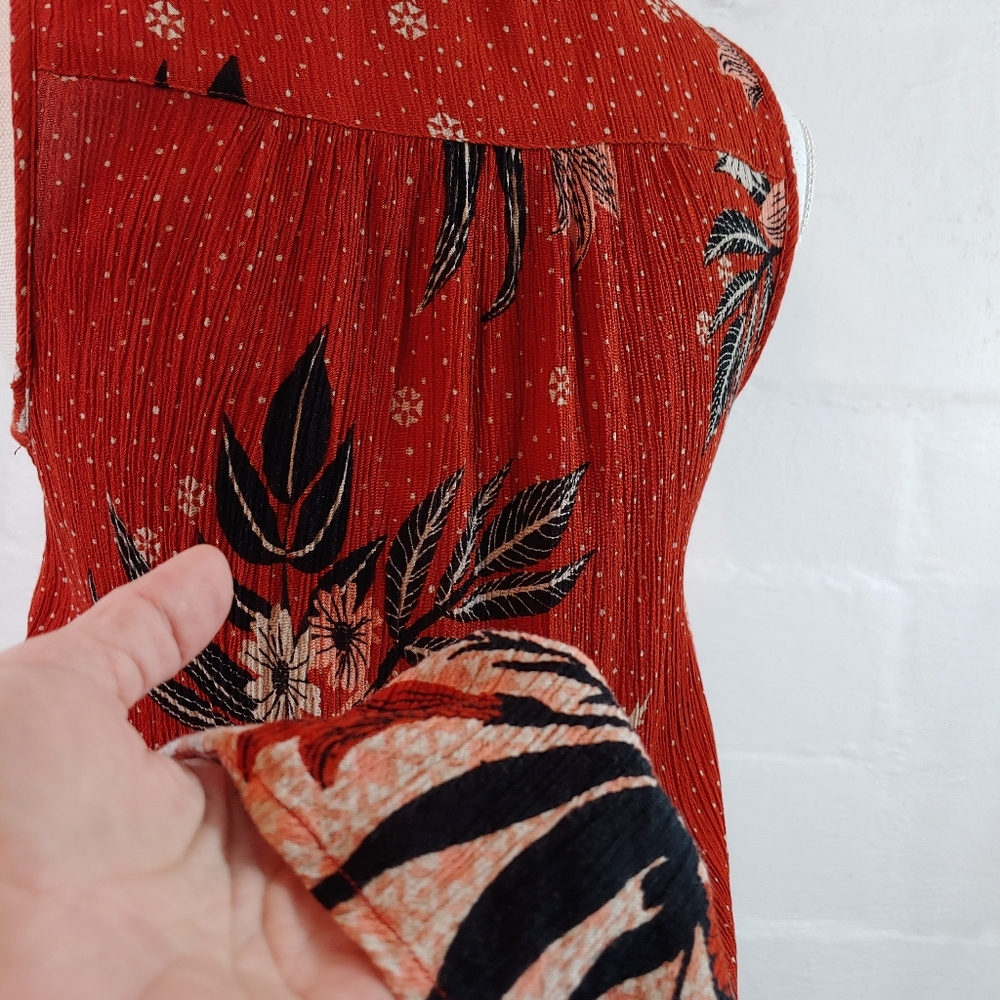 PATRONS OF PEACE FLORAL BOHO SLEEVELESS TOP - Picture 9 of 14